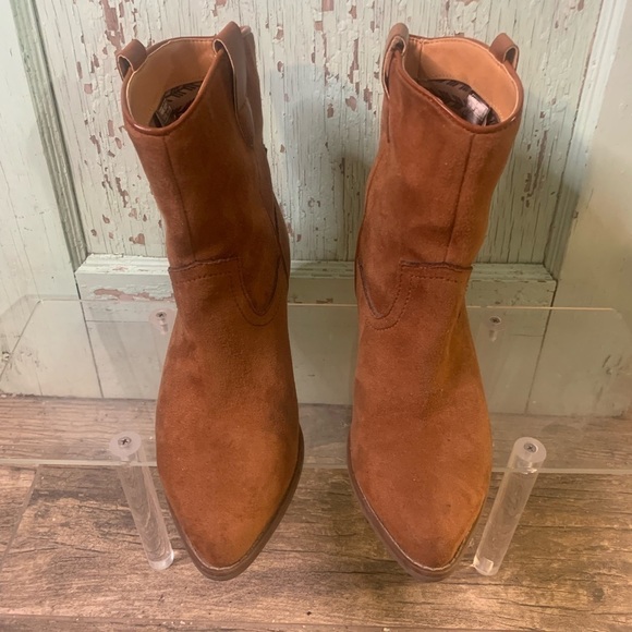 Women’s Code West “Whiskey” brown suede western cowboy boots - Picture 2 of 6